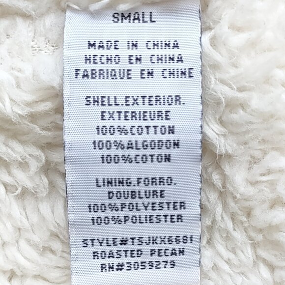 🆕Thread & Supply Canvas Utility Barn Jacket Sherpa Lined Cargo Boho Women Small - Picture 11 of 12